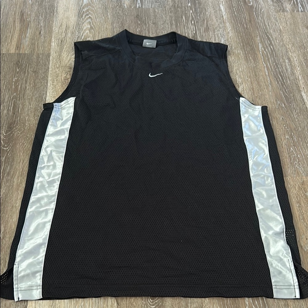 Nike Black and Gray Tank Top Athletic Performance